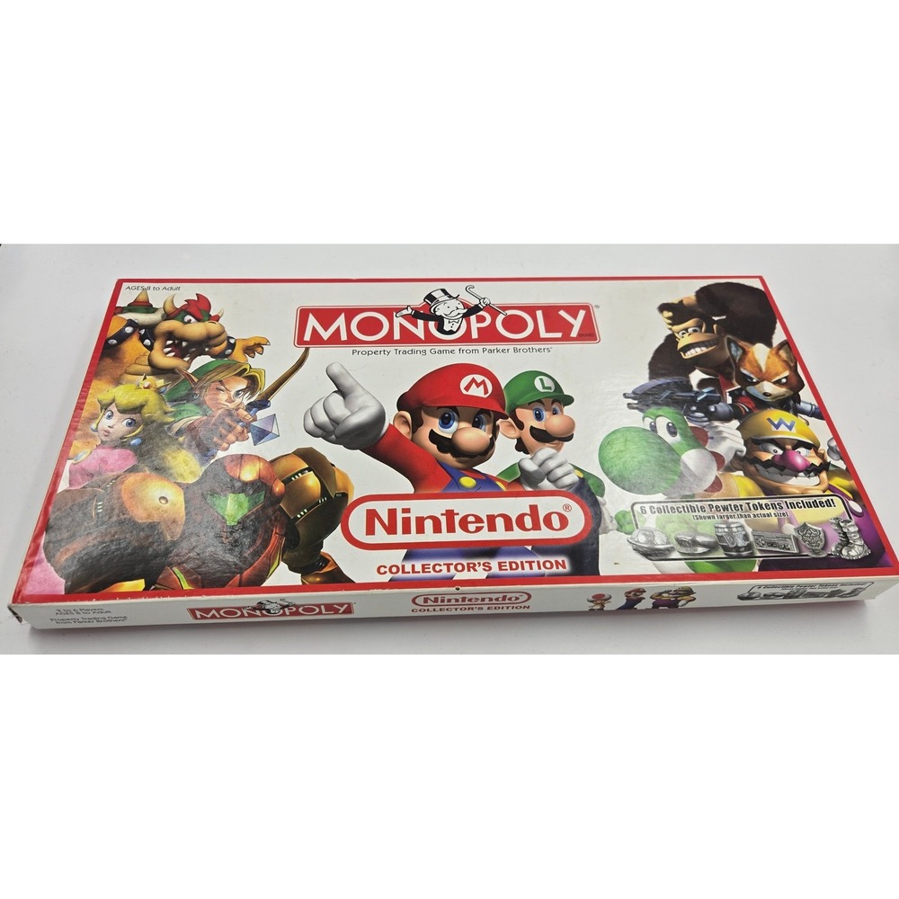 Nintendo Monopoly Collector's Edition Board Game 2006 Parker Brothers Incomplete